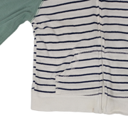 Camperita con capucha jogging a rayas verde y azul T. 1A