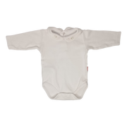Body blanco con cuello baby florcitas bordadas