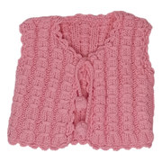 Chaleco tejido fucsia