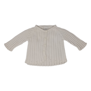 Saquito tejido blanco acanalado