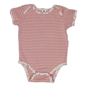 Body rayado con ribete flores