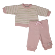 Conjunto camperita a rayas Pantalón liso