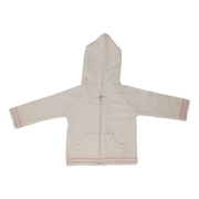 Camperita blanca tejida con rosa