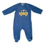 Pijama plush azul con estampa taxi
