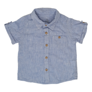 Camisa MC celeste lino