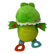 Cocodrilo colgante verde con mordillos