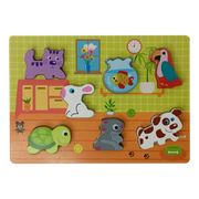 Puzzle animalitos de madera